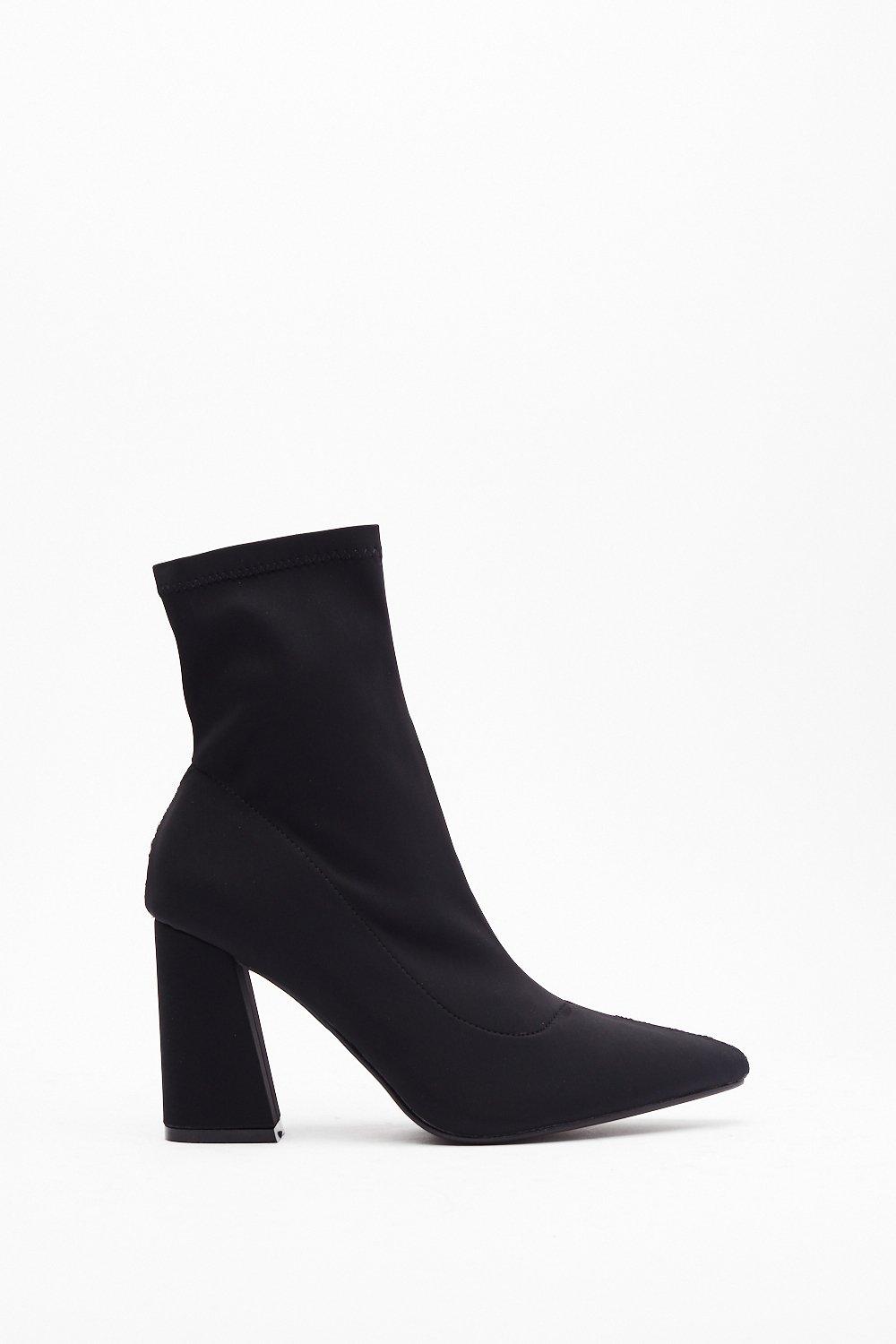 Flared heel sock boots sale