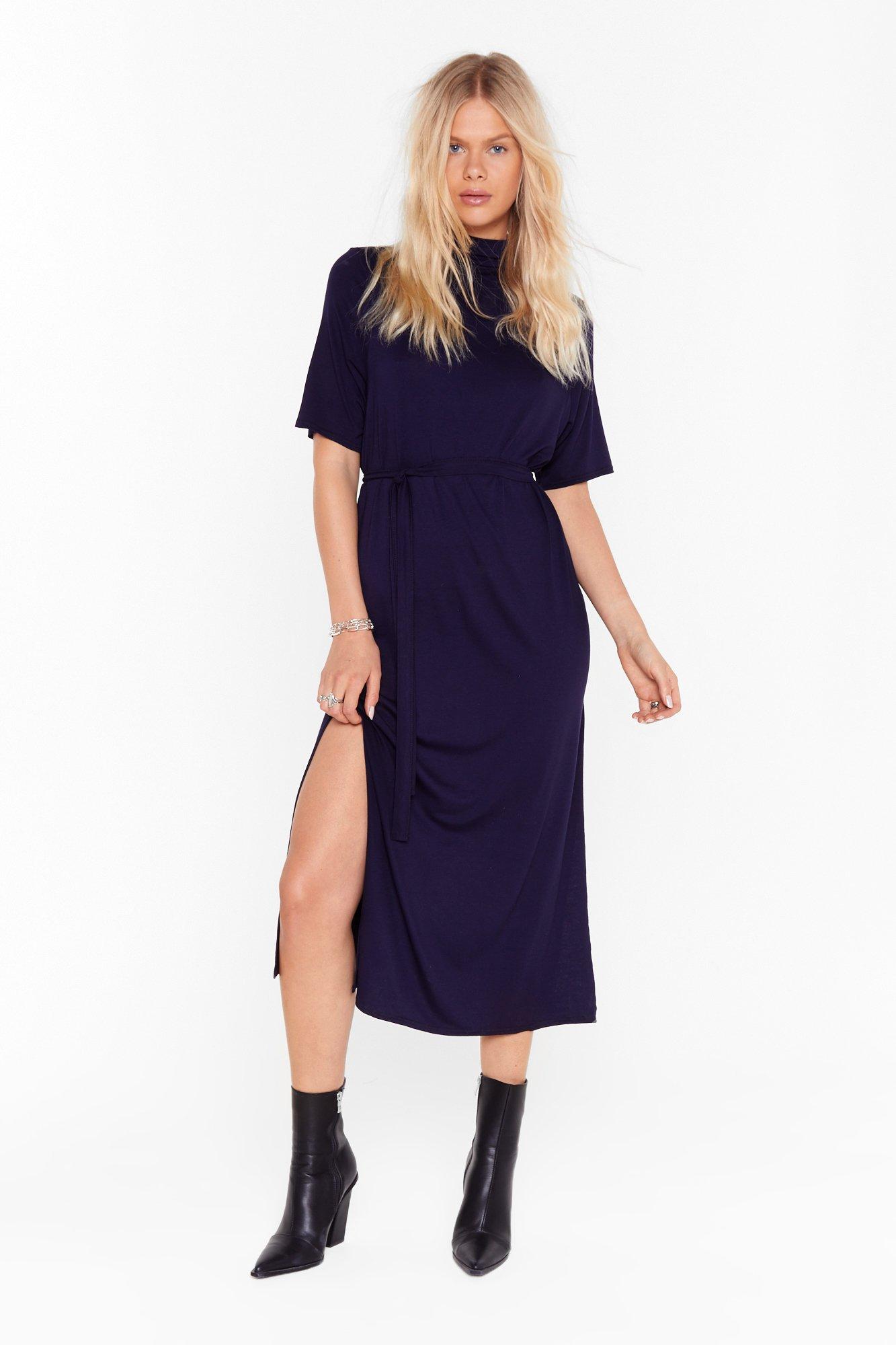 tee bt belted midi dress