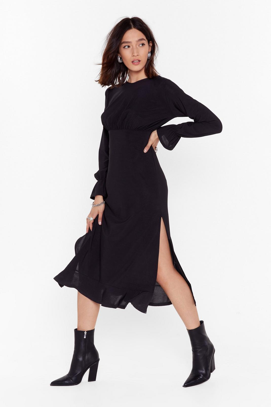 I Won't Be Ruched Relaxed Midi Dress image number 1