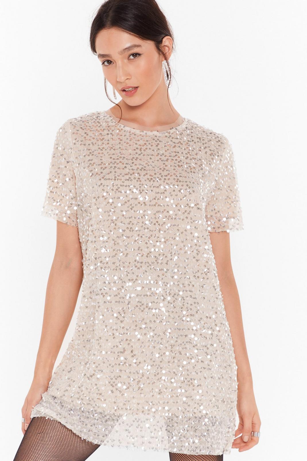 You Can't Sequin Them All Tee Dress image number 1