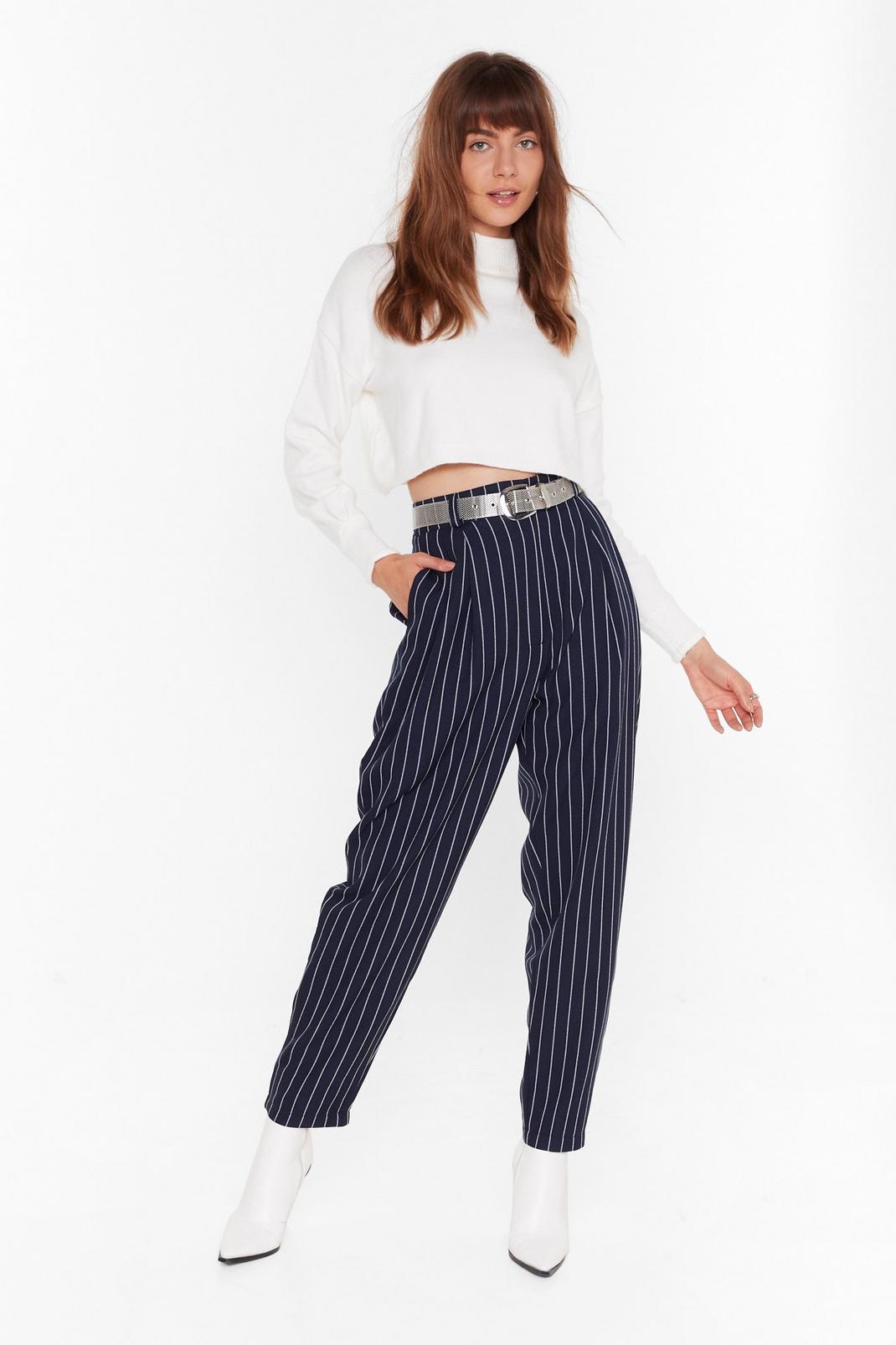 As Line Goes By Tapered Pinstripe Pants image number 1