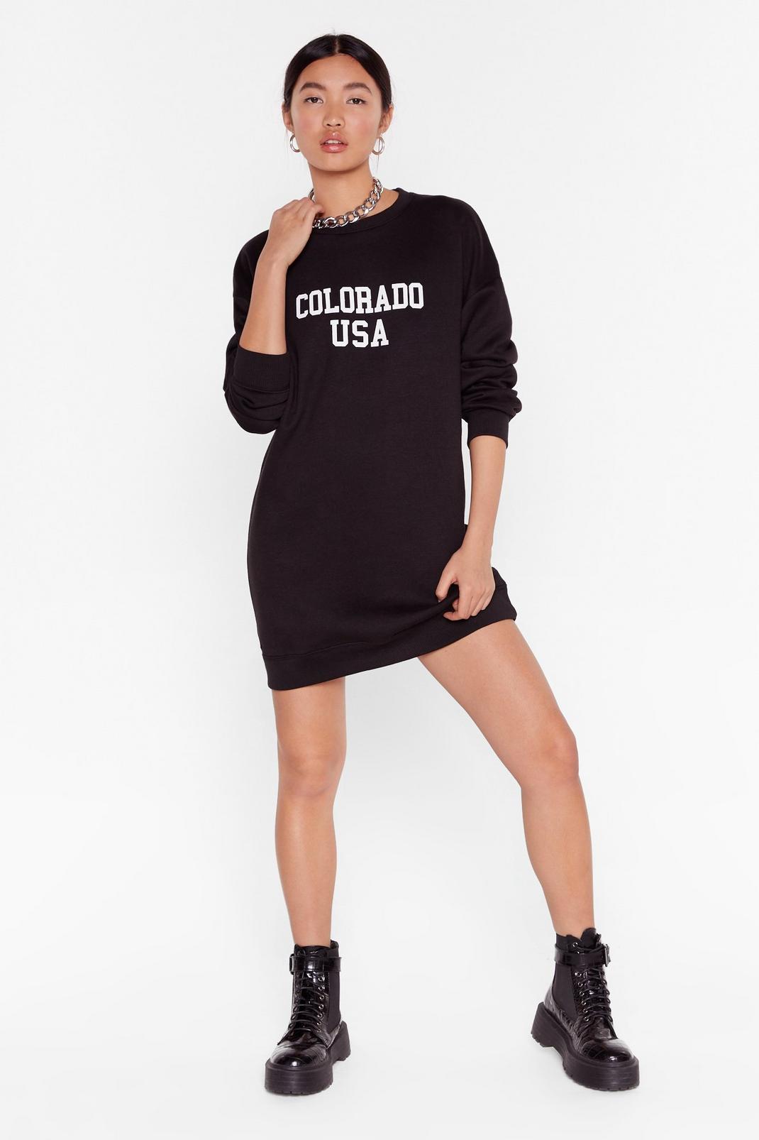 Colorado USA Graphic Sweatshirt Dress image number 1