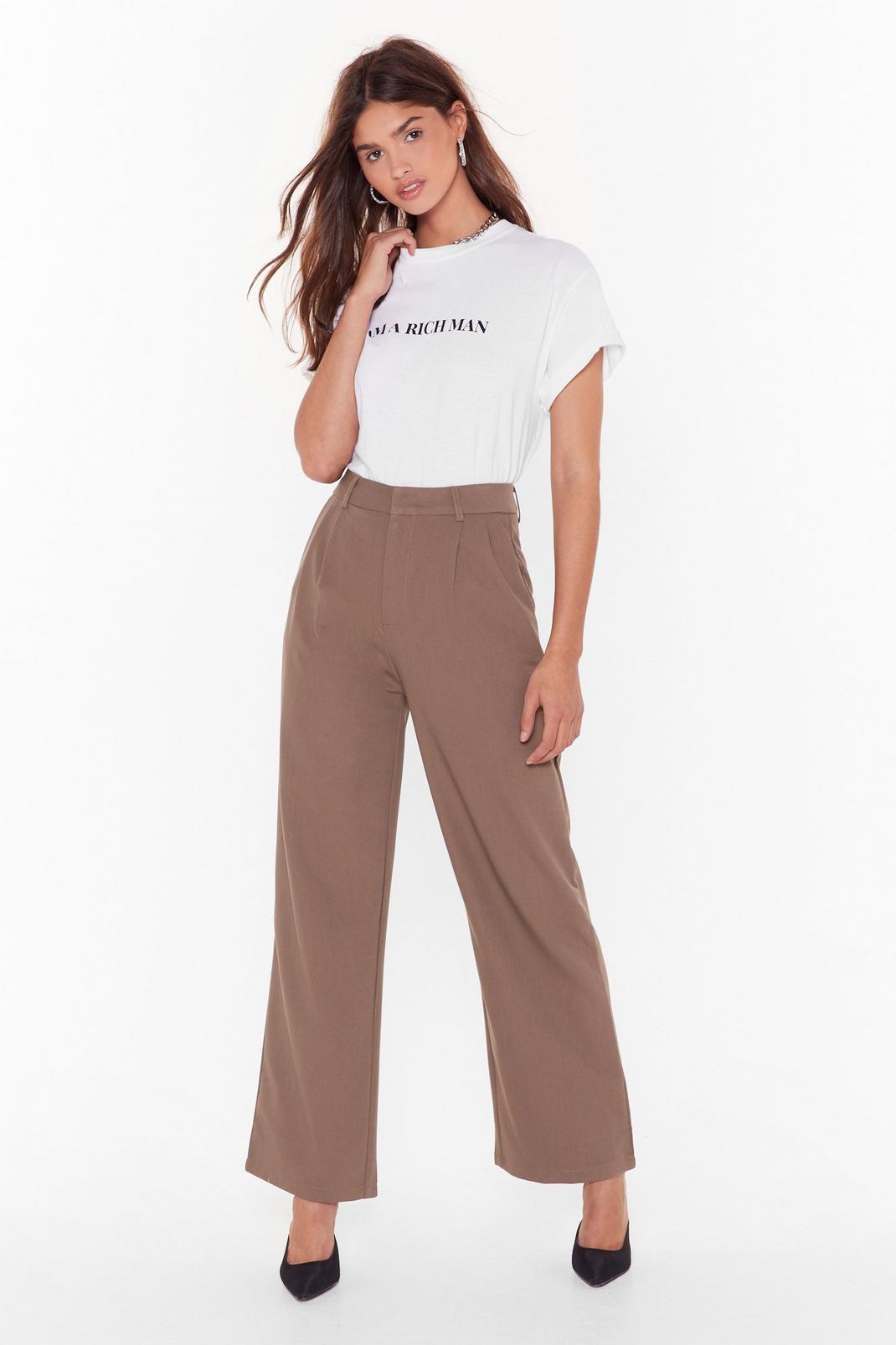 When It Suits You High-Waisted Wide-Leg Trousers image number 1
