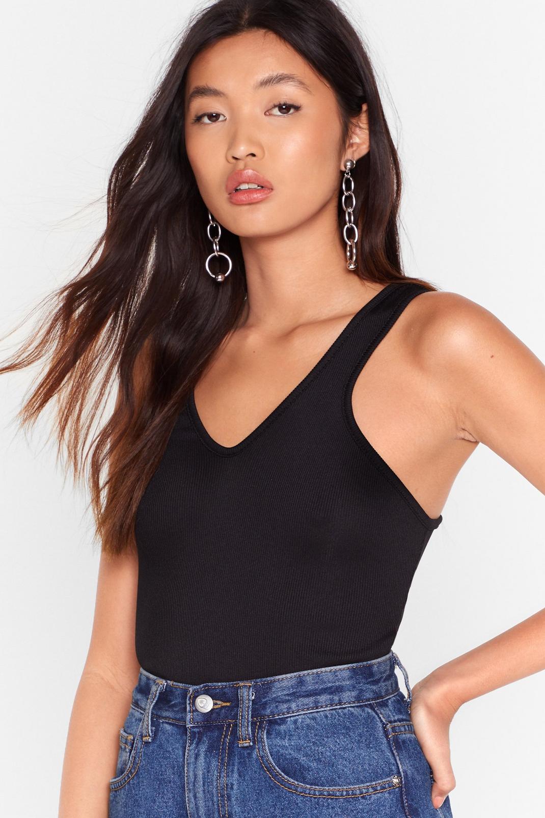 V the Signs Ribbed Racerback Top | Nasty Gal