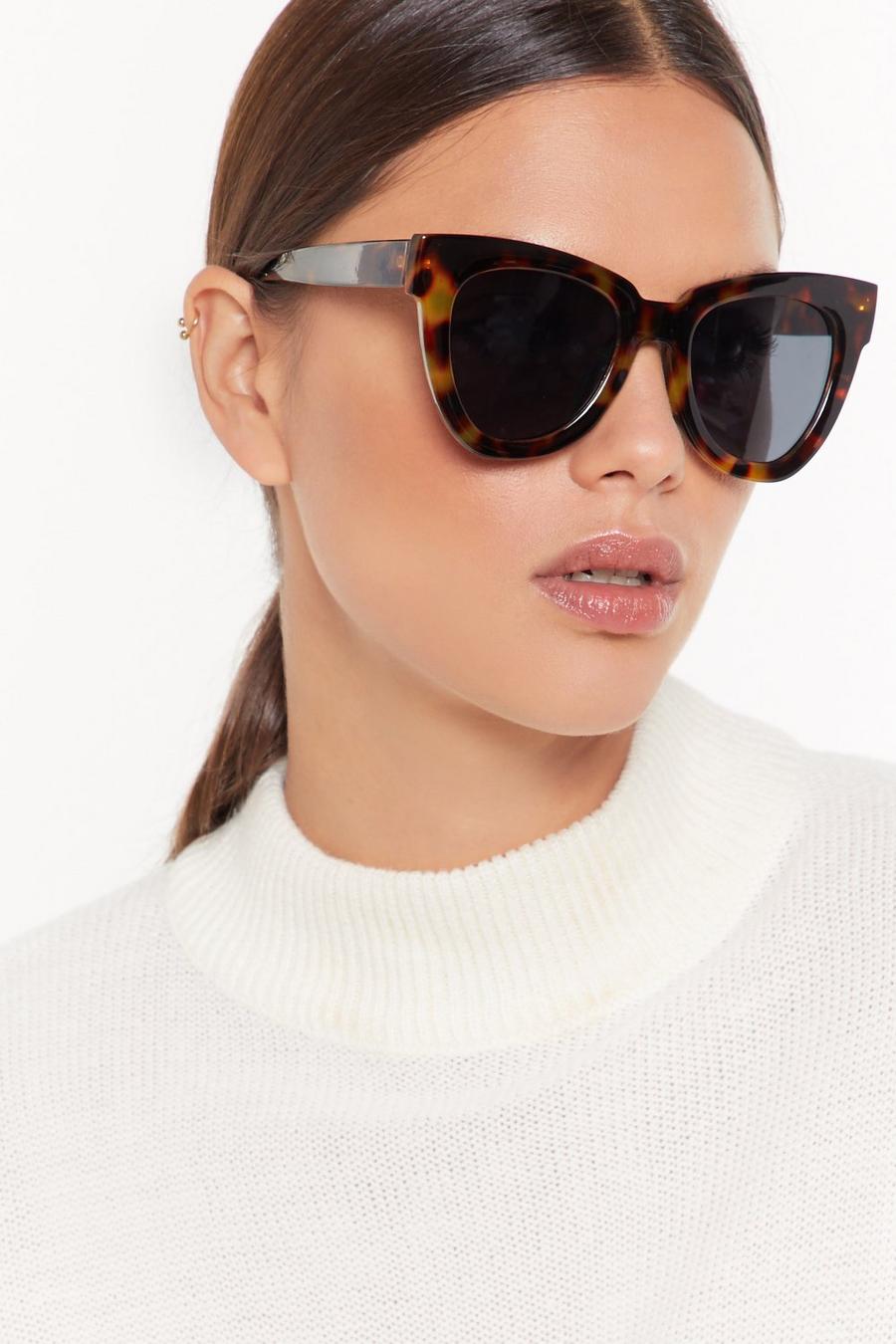 Deep in Tort Oversized Cat-Eye Sunglasses