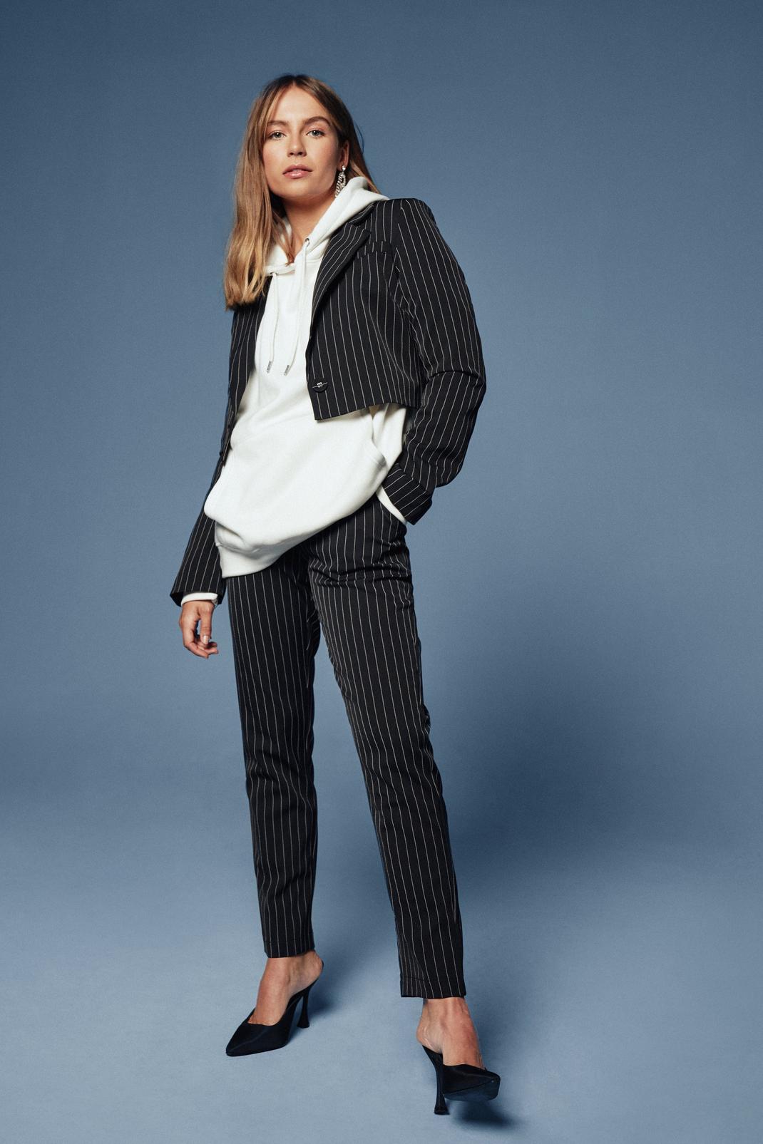 Hollaback Girl Pinstripe Tailored Trousers image number 1