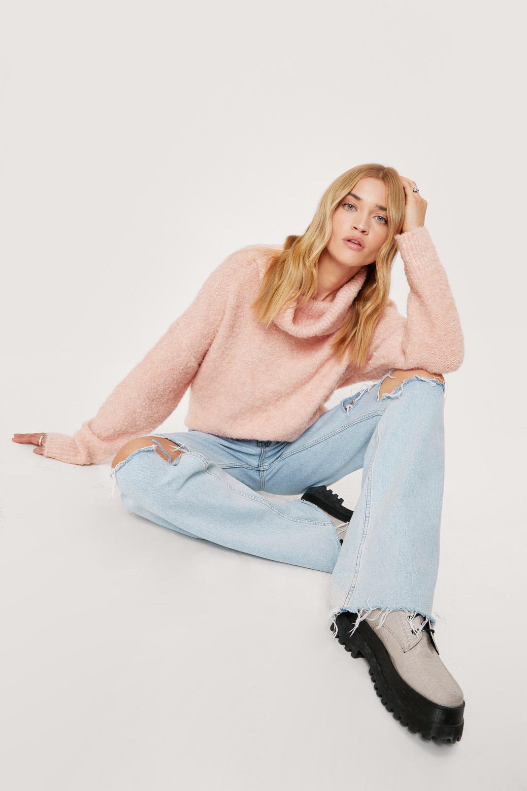 Blush Oversize Up the Competition Sweater image number 1