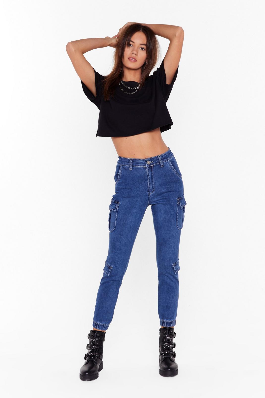 Cargo For It High-Waisted Denim Jeans image number 1