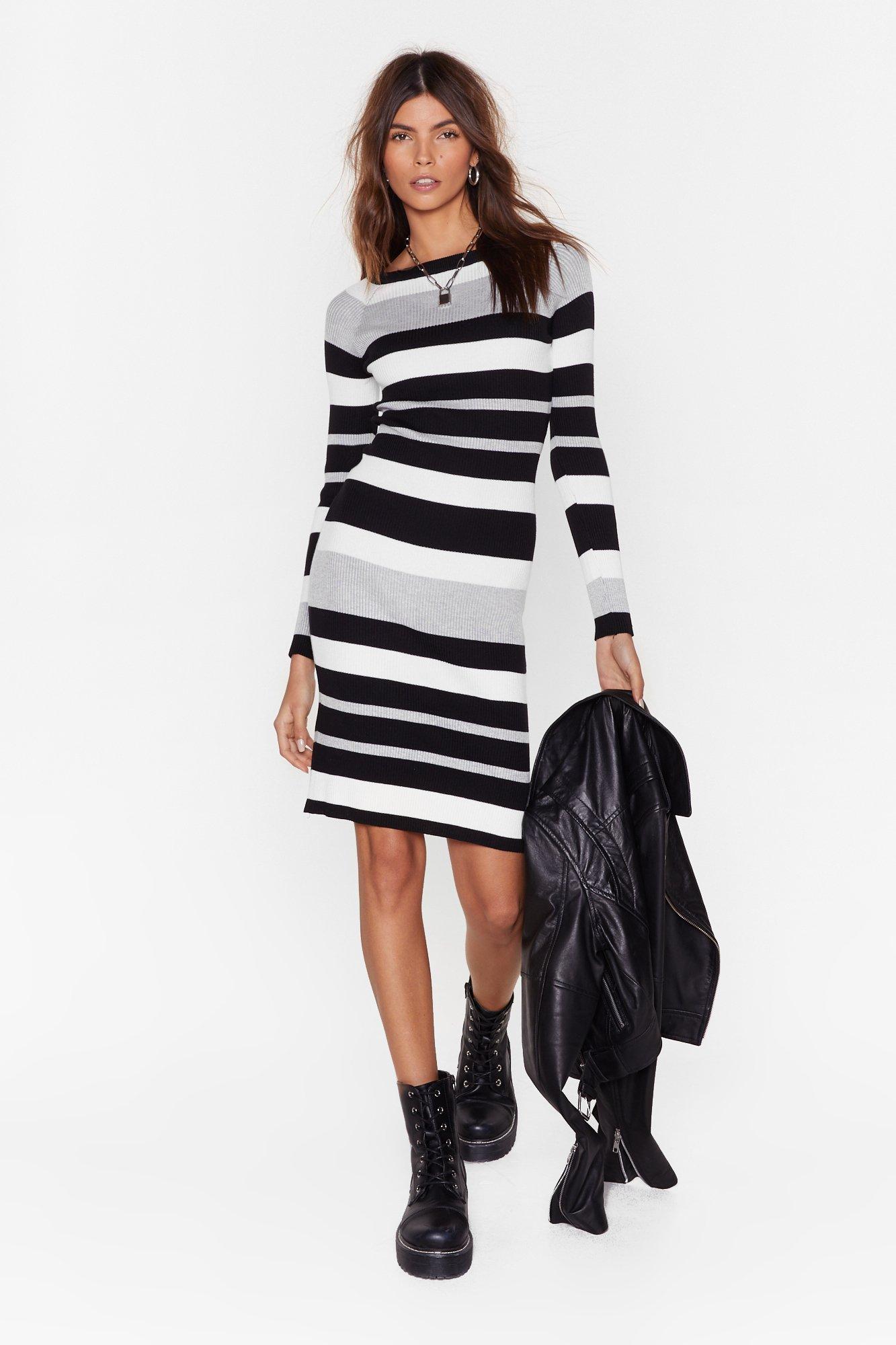 Striped Knit Dress