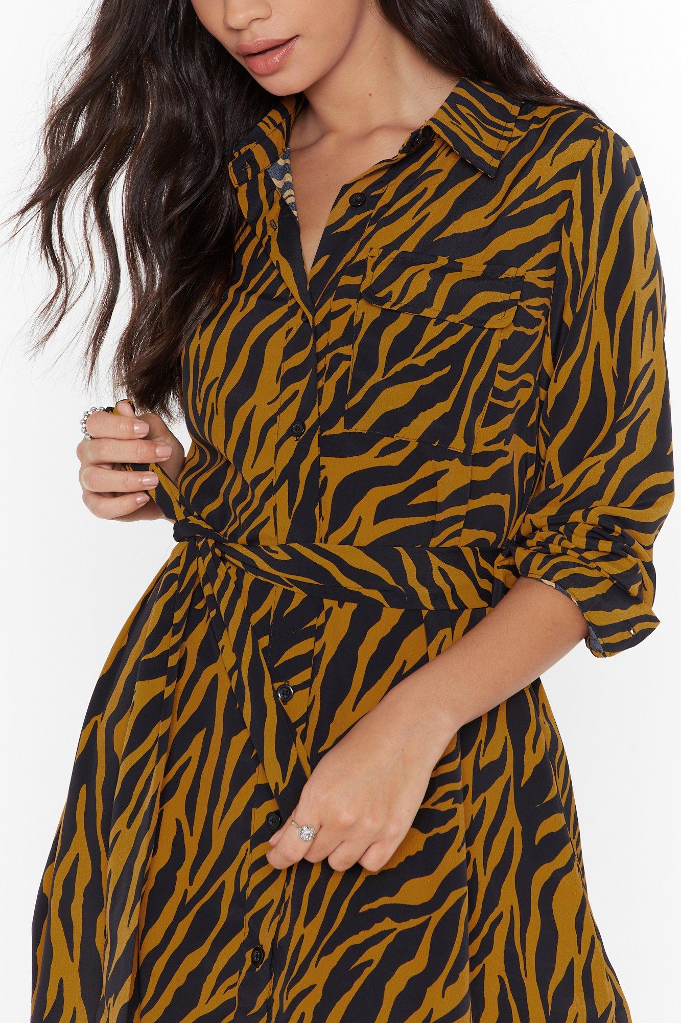 Yellow zebra sale print dress