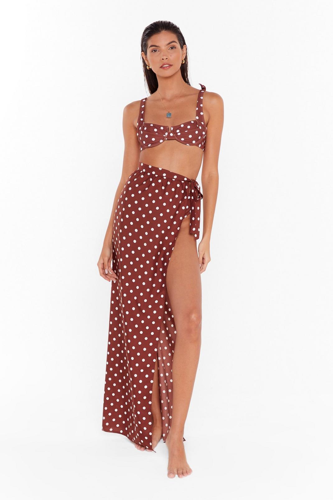 We're Dot Tide Down Cover-Up Maxi Skirt image number 1