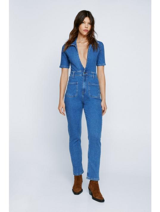New Look Womens Relaxed Bust Knee Dungarees