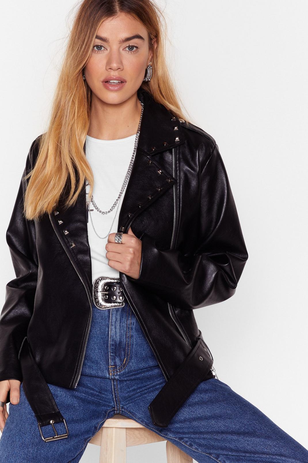 The Queen of Rock 'N' Roll Faux Leather Jacket image number 1