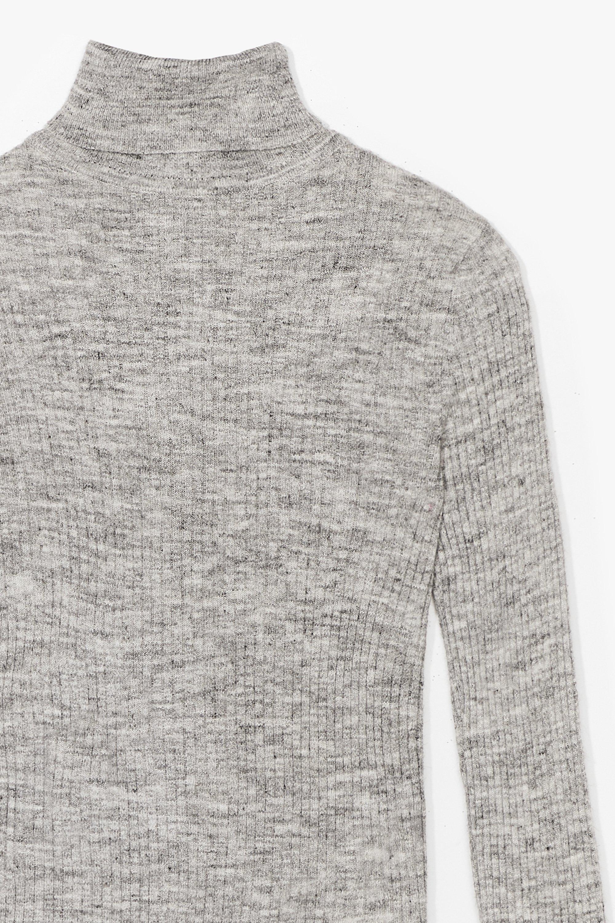 Grey on sale fitted turtleneck