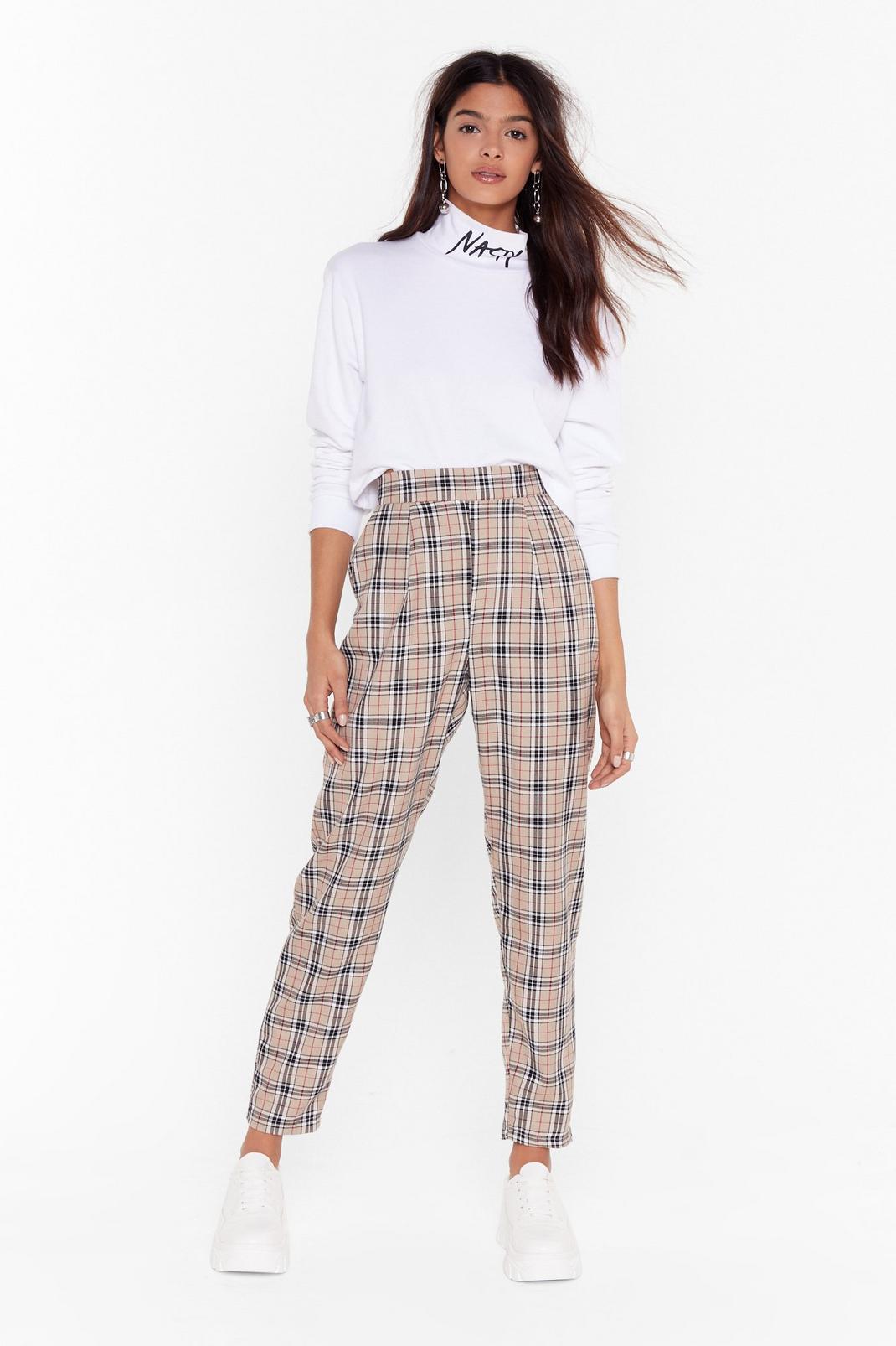 Grid Them What They Want Plaid Jogger Pants image number 1