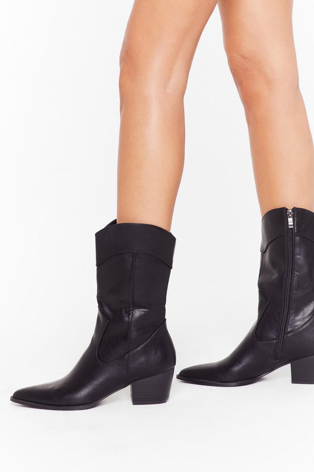 You're the West Faux Leather Heeled Boots image number 1