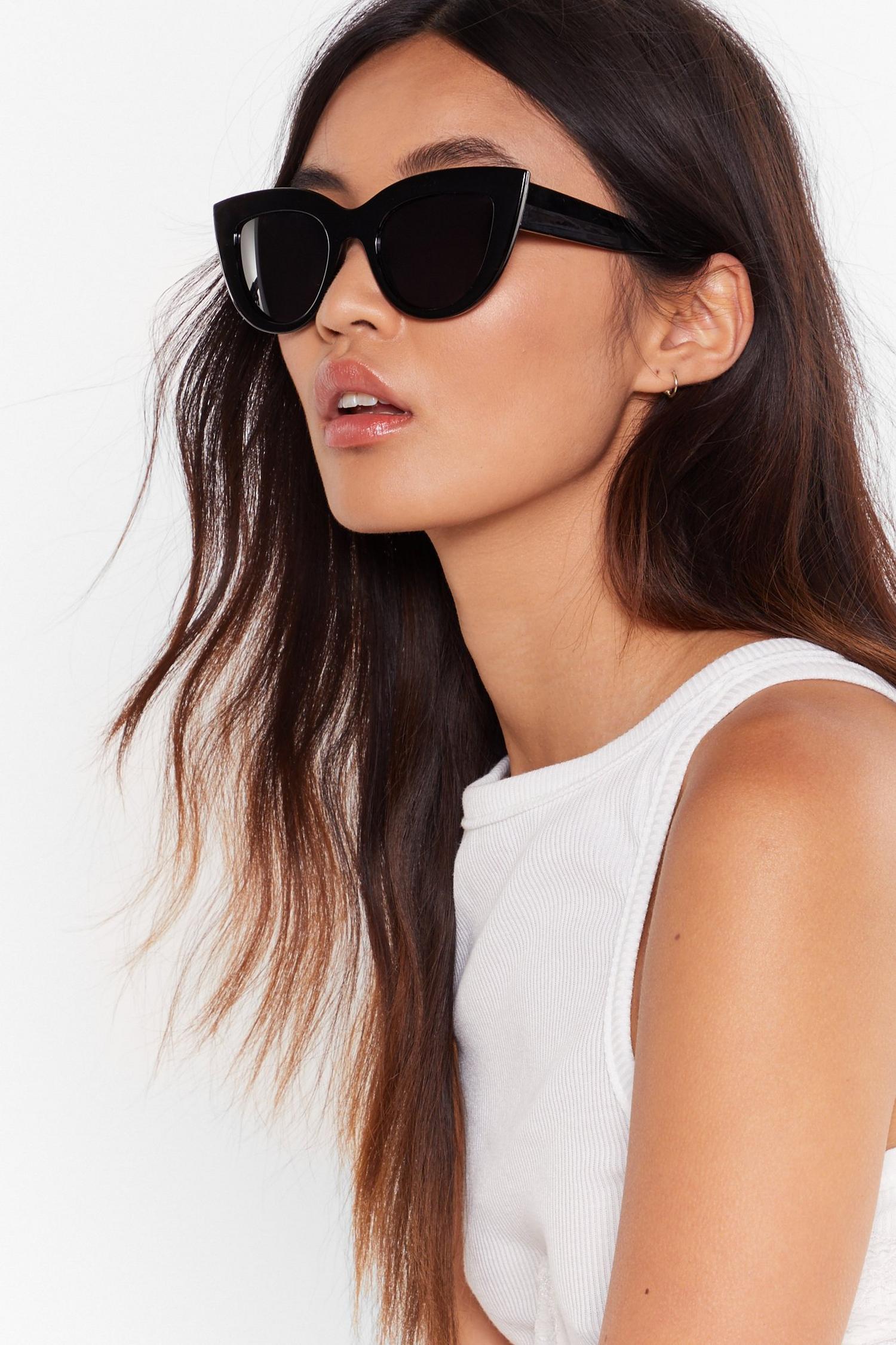 Tinted Oversized Cat Eye Sunglasses Nasty Gal 