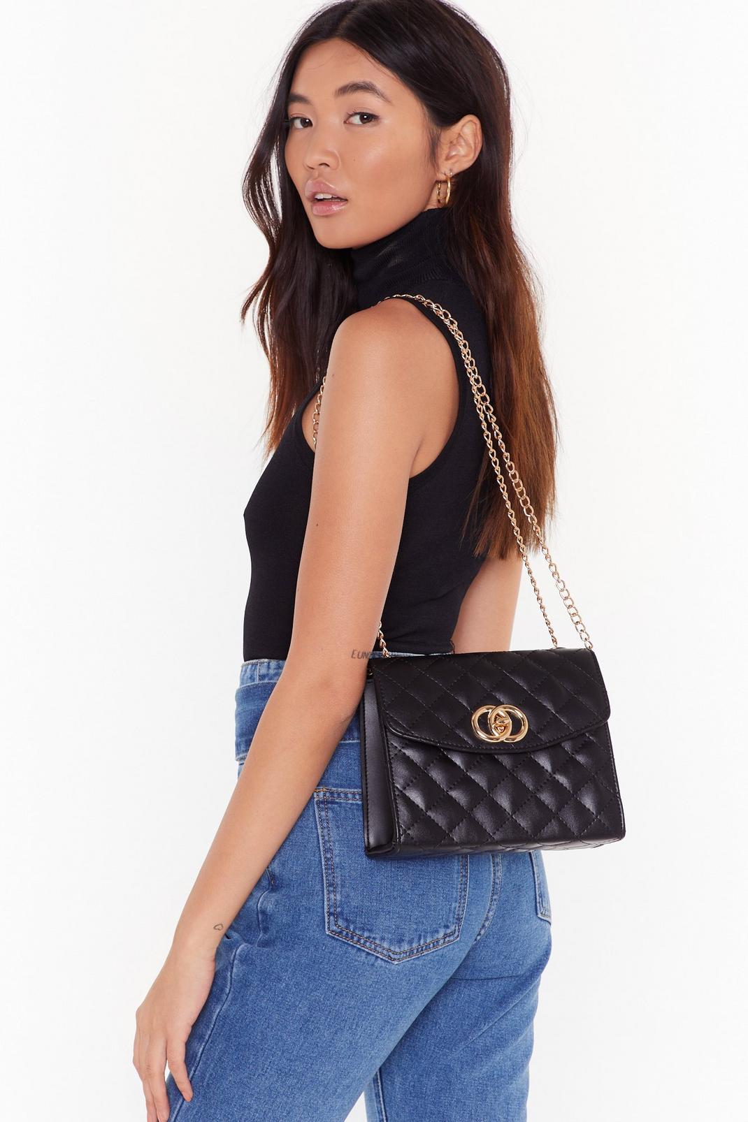 WANT Faux Leather Quilted Shoulder Bag image number 1