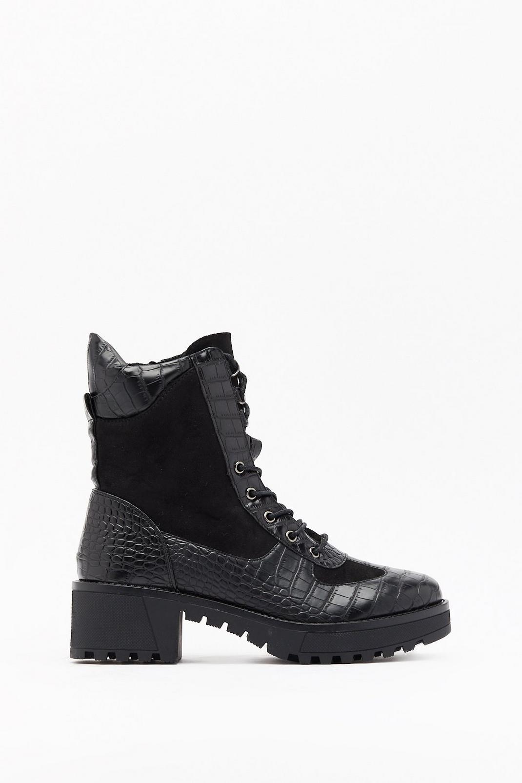 Croc You Want Faux Leather Hiker Boots image number 1