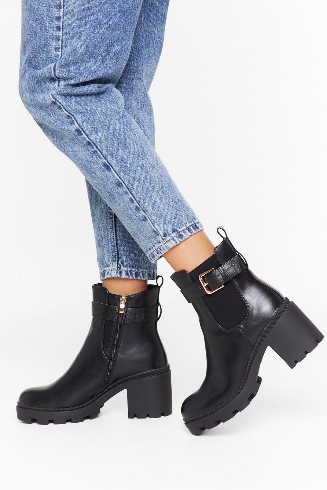 Gimme All the Gloss Patent Faux Leather Boots image number 1