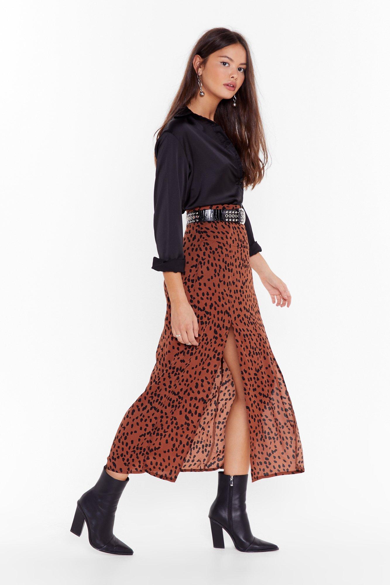 Leopard print 2025 maxi skirt youth