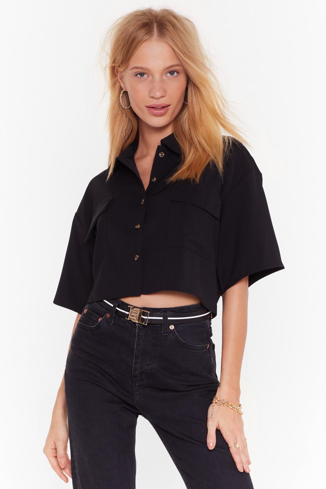 It's Not Pocket Science Cropped Blouse image number 1