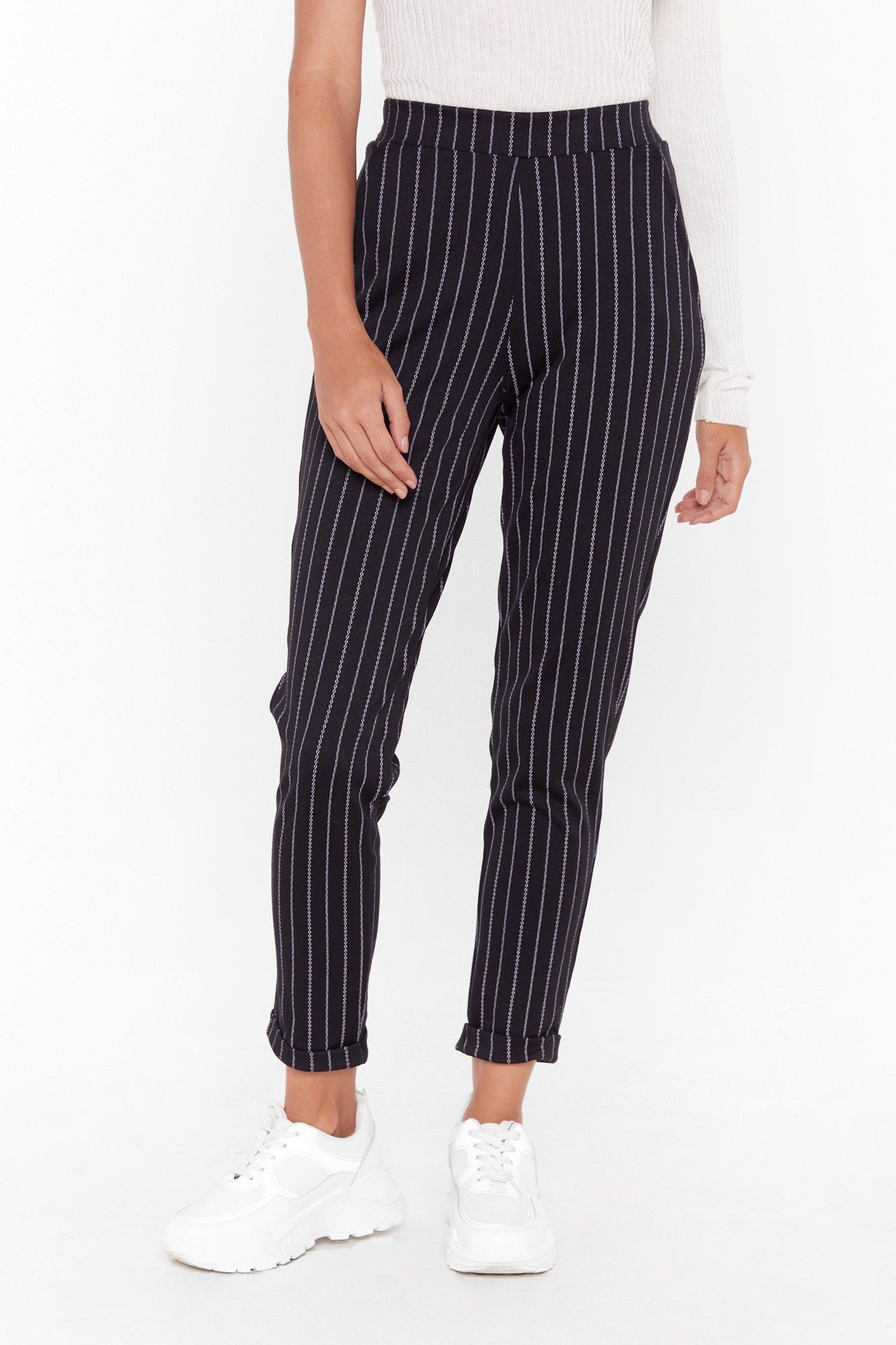 Track hot sale pinstripe joggers