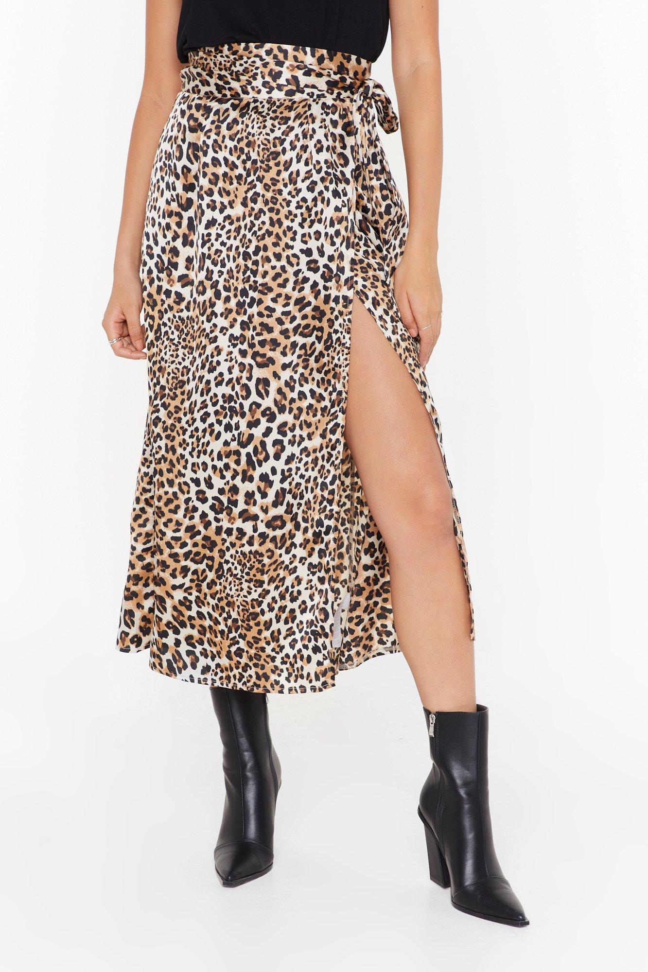 If You ve Cat It Leopard Midi Skirt