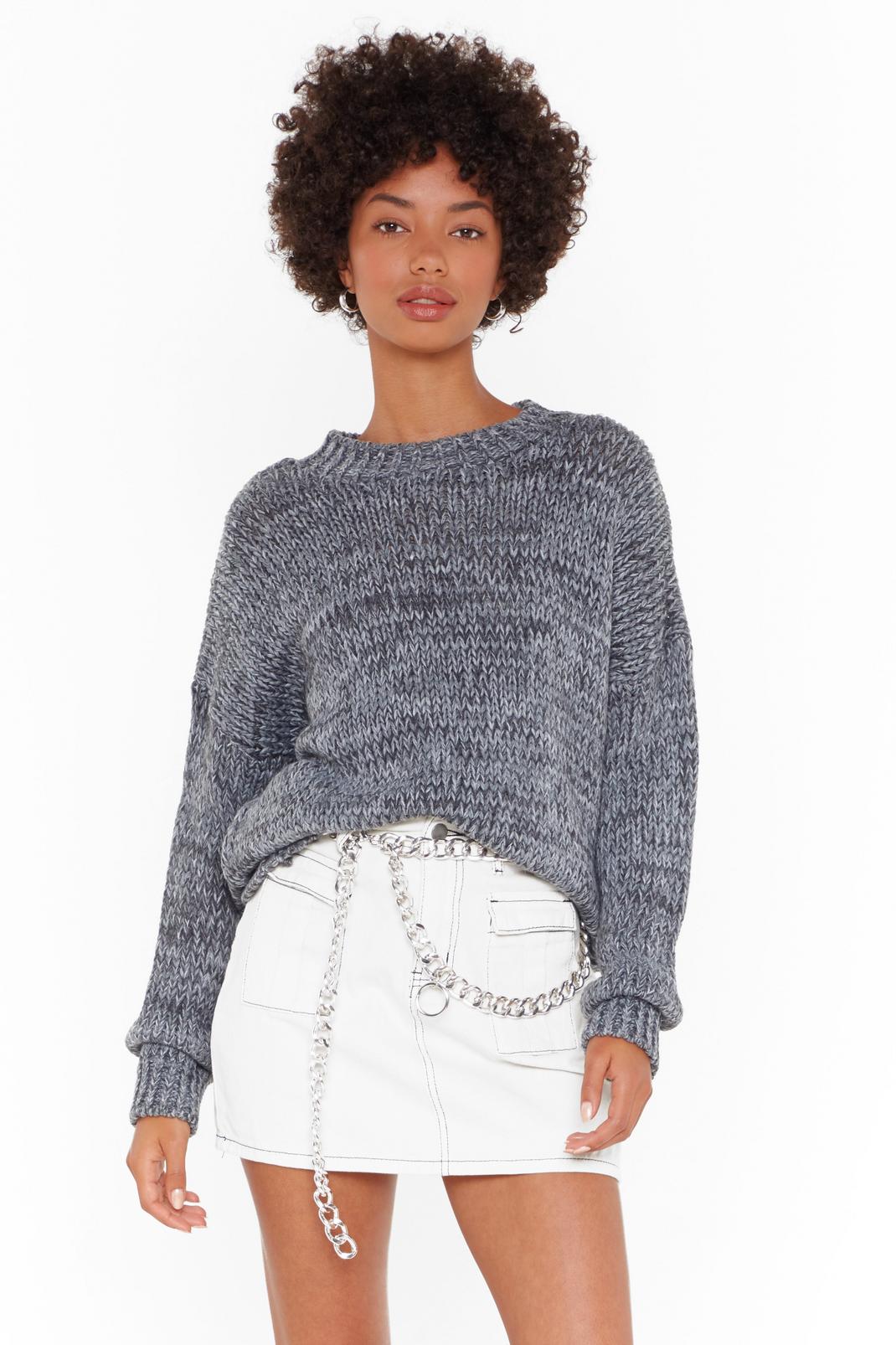 Before Knits Too Late Marl Knitted Jumper image number 1