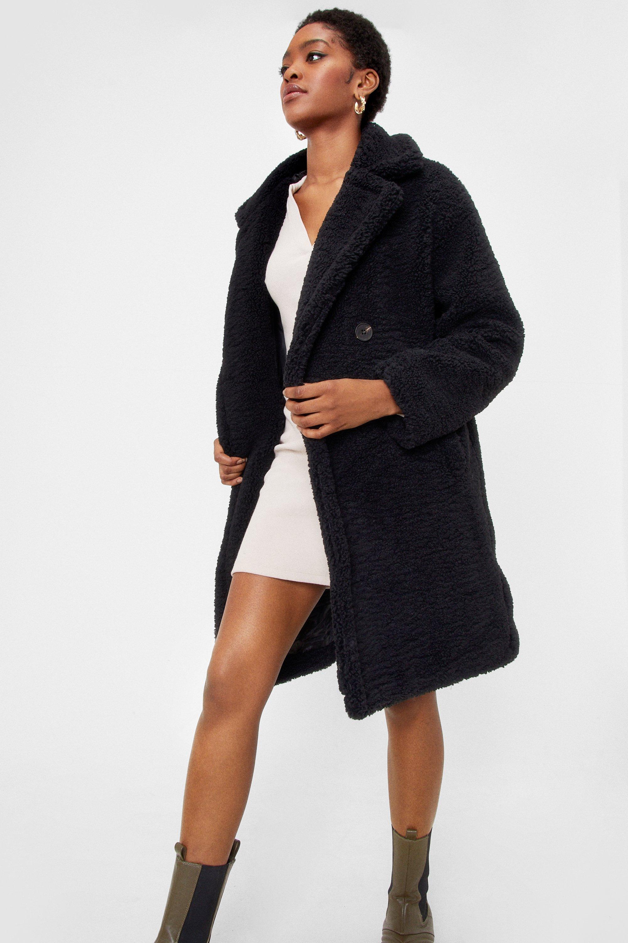 Nasty gal faux fur cheap coat