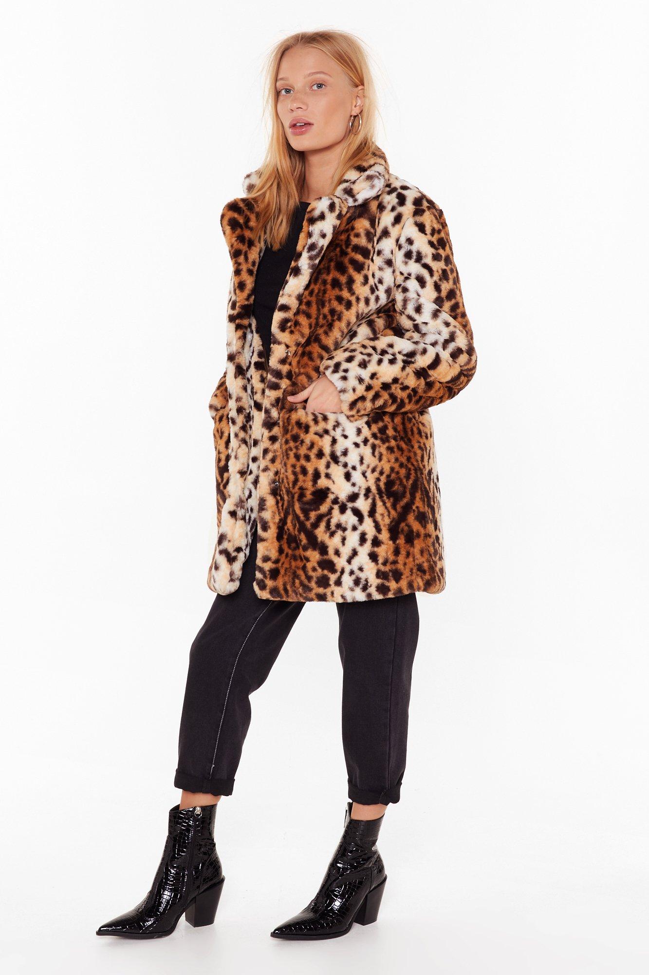 Nasty gal hotsell leopard coat