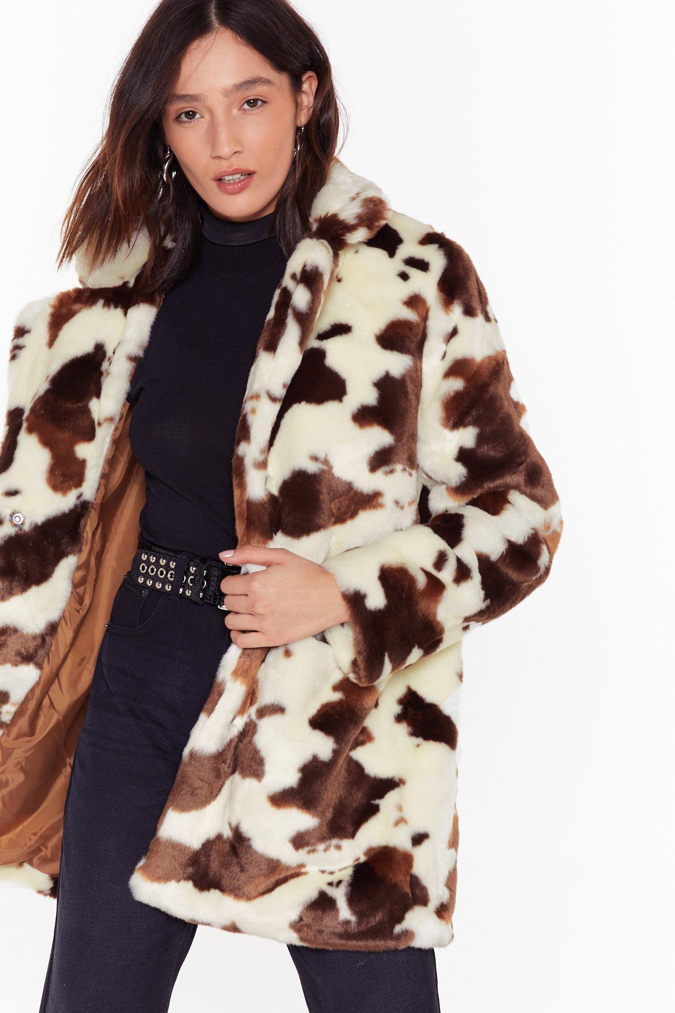 Nasty gal clearance leopard coat