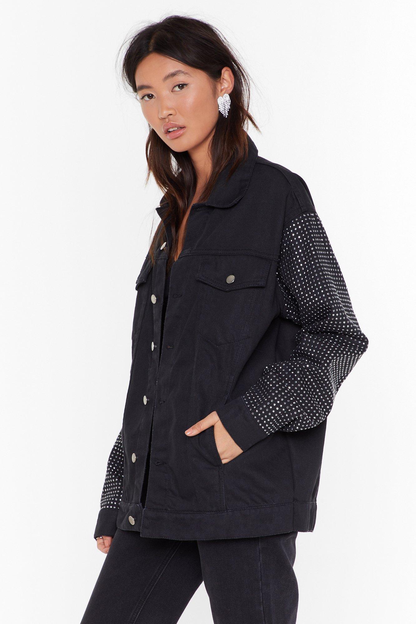 Topshop hot sale diamante jacket