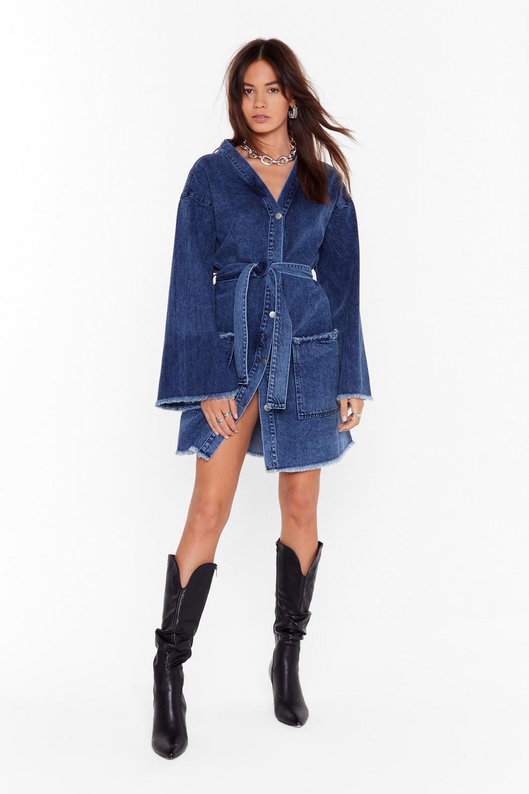 Saved By the Bell Denim Mini Dress image number 1