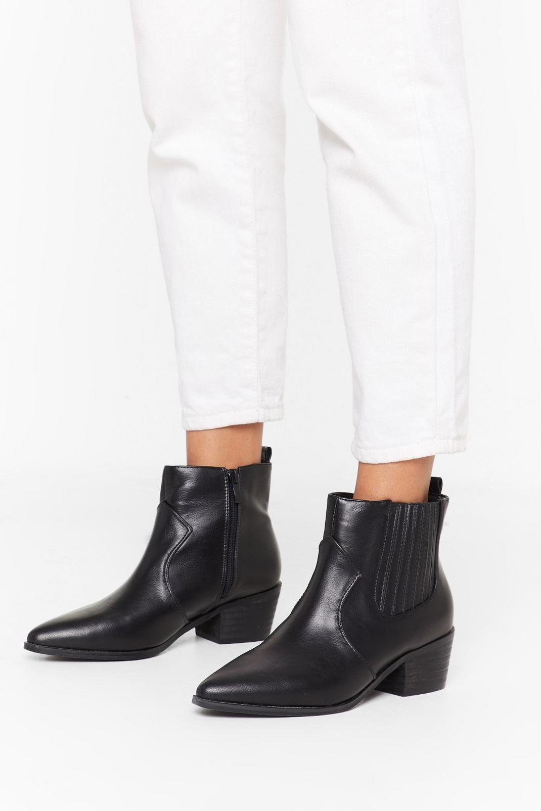Black Point It Out Faux Leather Chelsea Boot image number 1