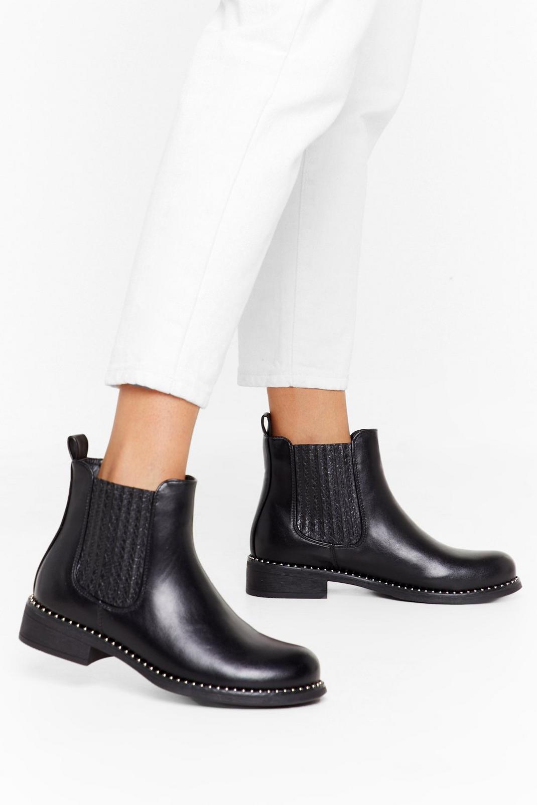 What Stud You Do Faux Leather Chelsea Boots image number 1