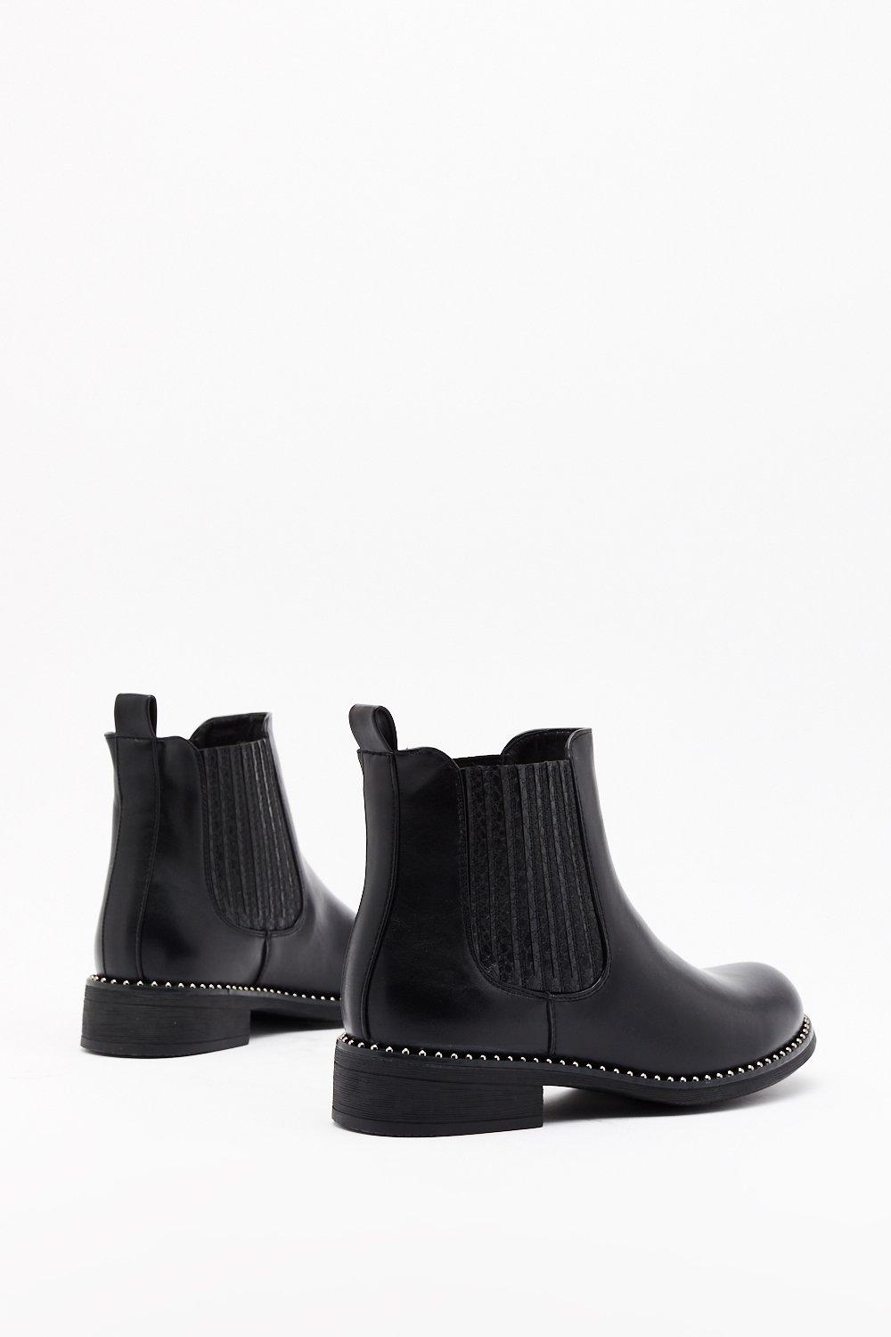 What Stud You Do Faux Leather Chelsea Boots Nasty Gal