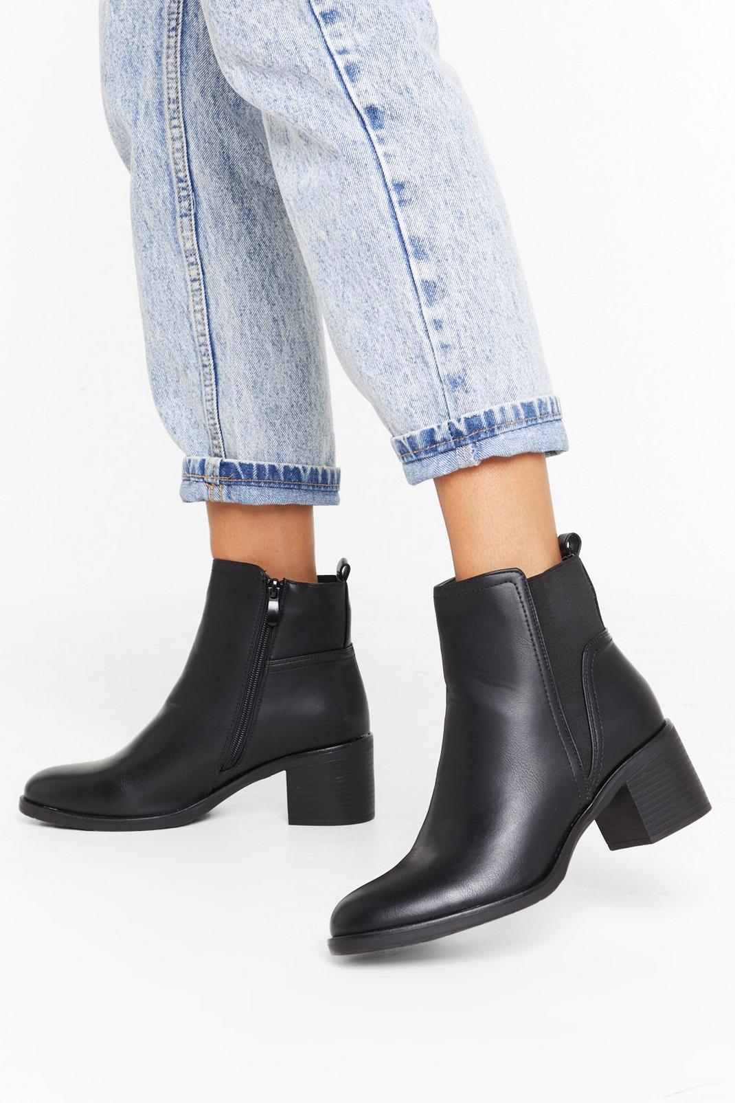 Boot Your Shot Faux Leather Chelsea Boots image number 1