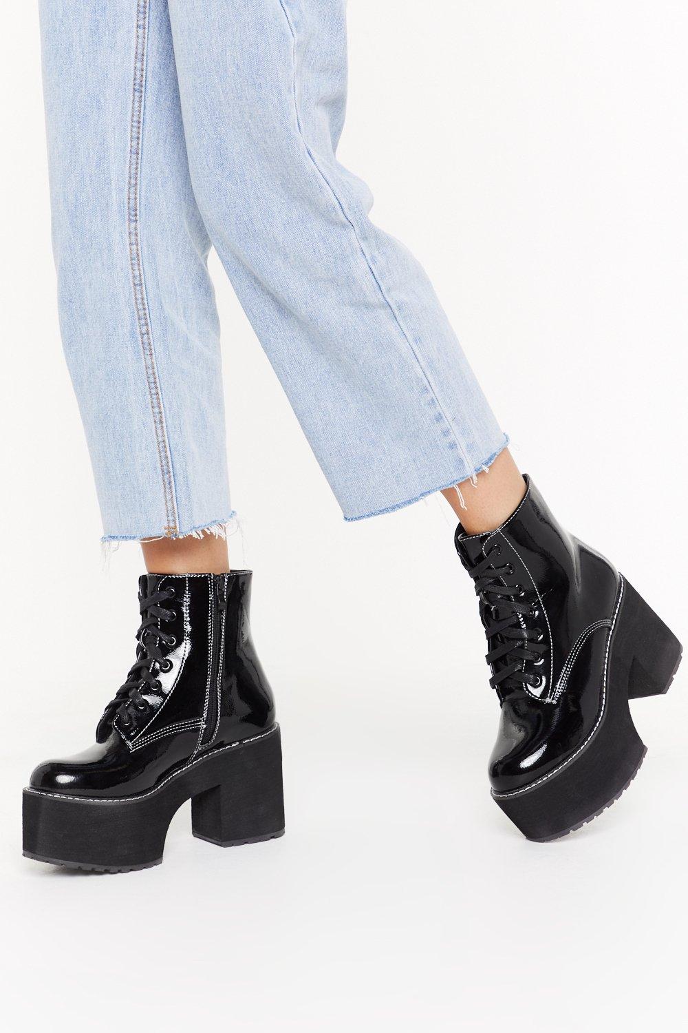 big black platform boots
