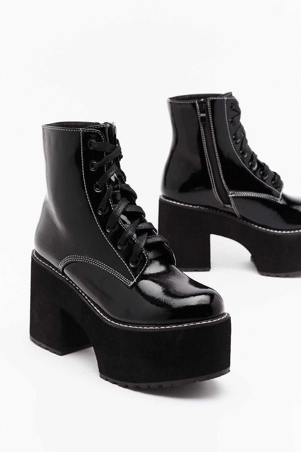 Boots with shop big platform