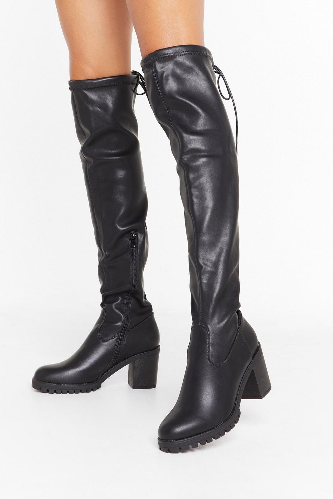 Lemme See You Strut Faux Leather Over-the-Knee Boots image number 1