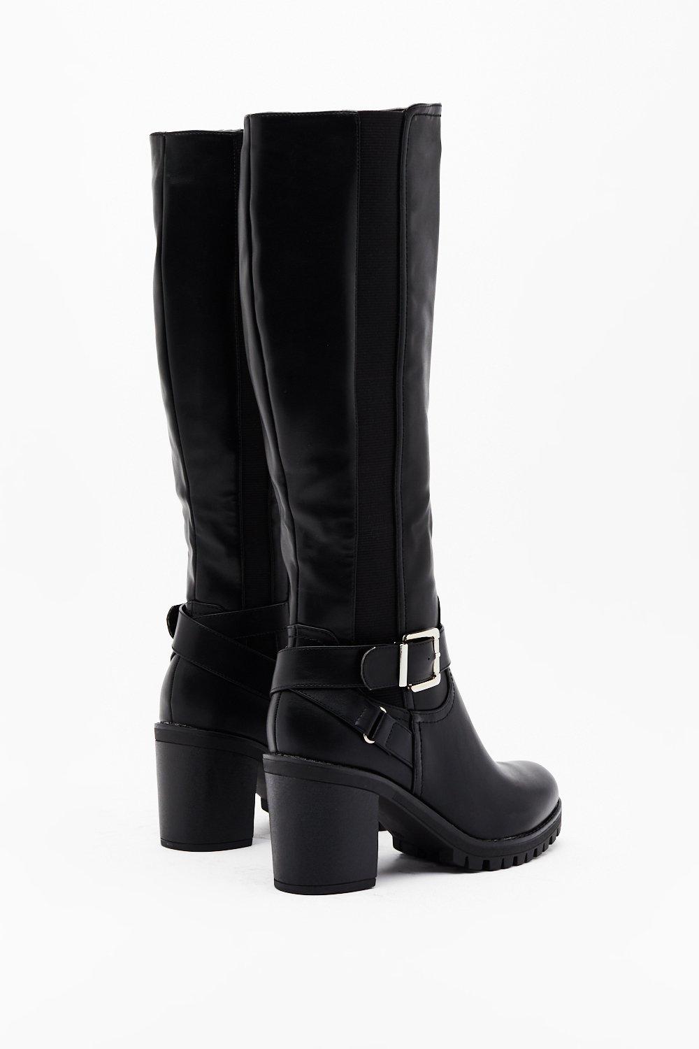 faux leather pants and thigh high boots?? this can only mean one thing (;  #2021