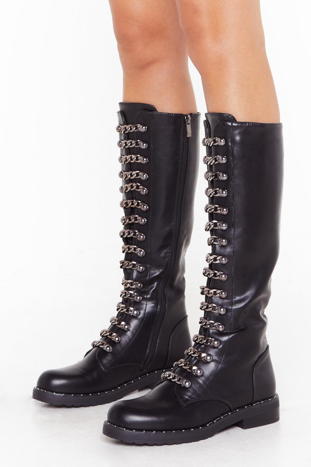 Keep the Chain-ge Knee-High Boots image number 1