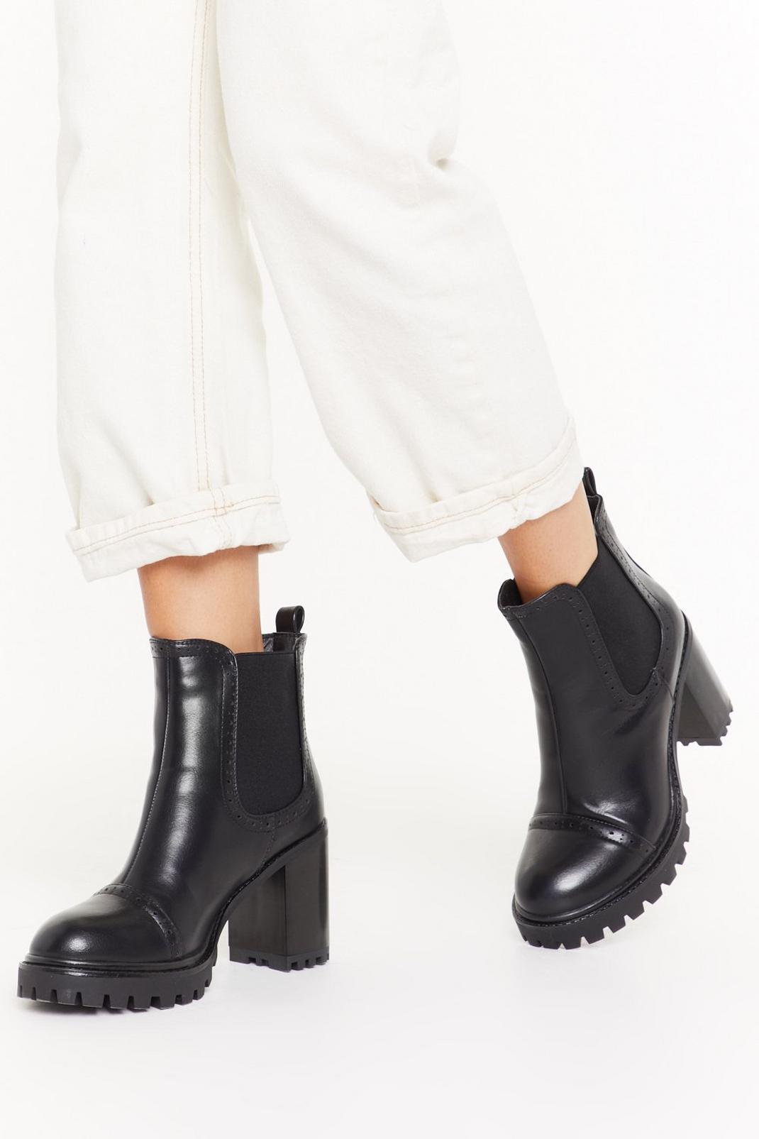 Pace Yourself Faux Leather Cleated Boots image number 1