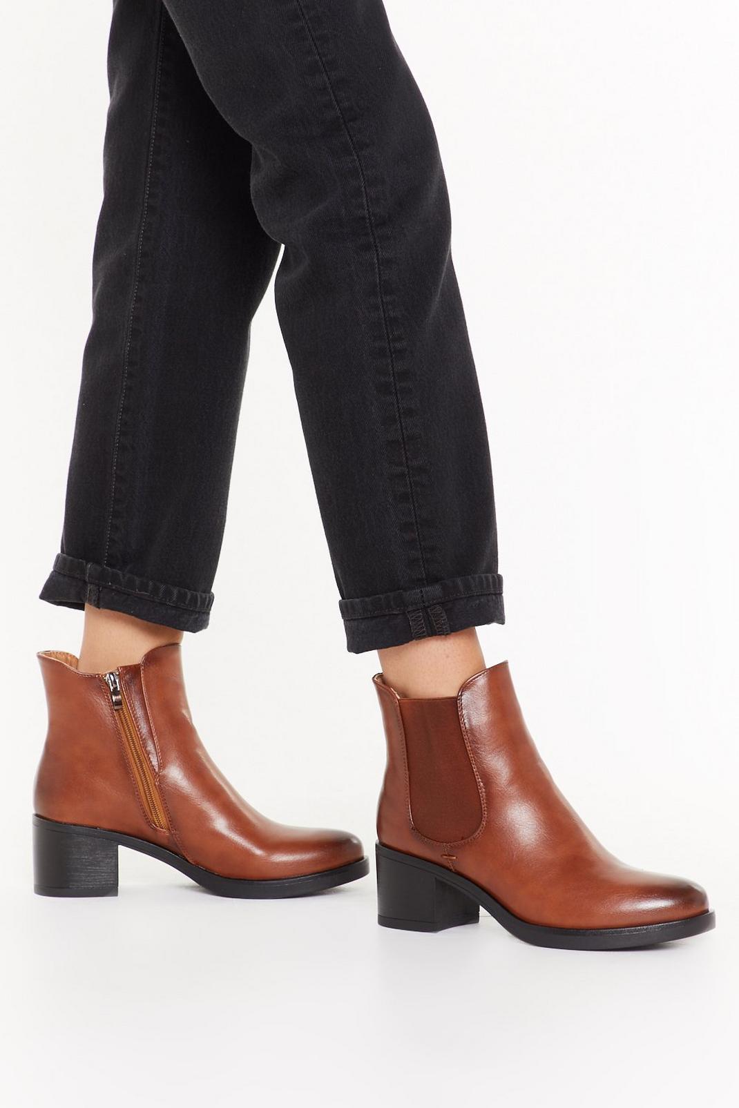 Nothing Toe Lose Faux Leather Chelsea Boots image number 1