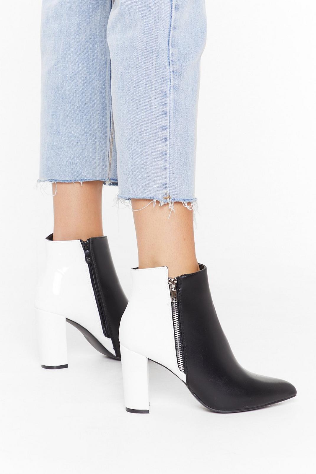 Split It Two-Tone Heeled Boots image number 1