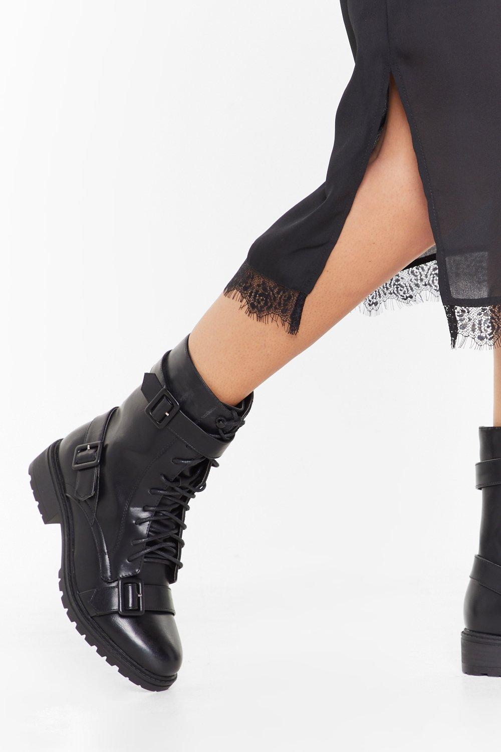 biker boots nasty gal