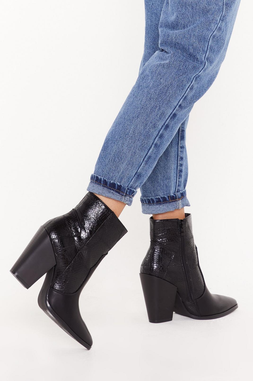 Put Your West Foot Forward Croc Ankle Boots image number 1