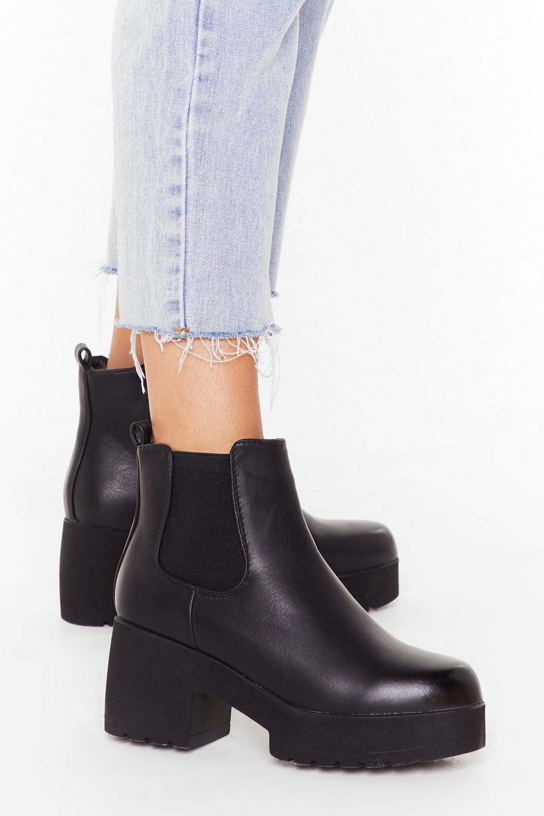 Cleated platform chelsea boots image number 1