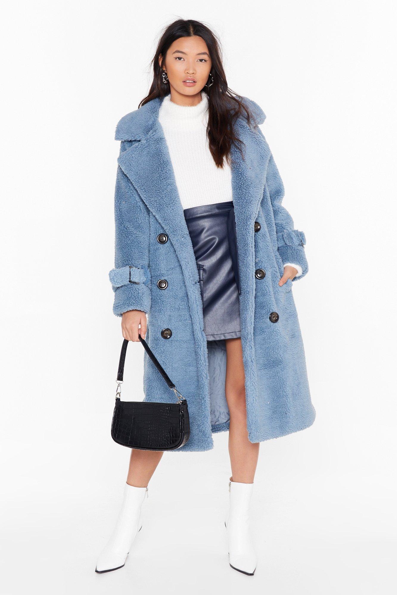 Nasty gal hot sale teddy coat